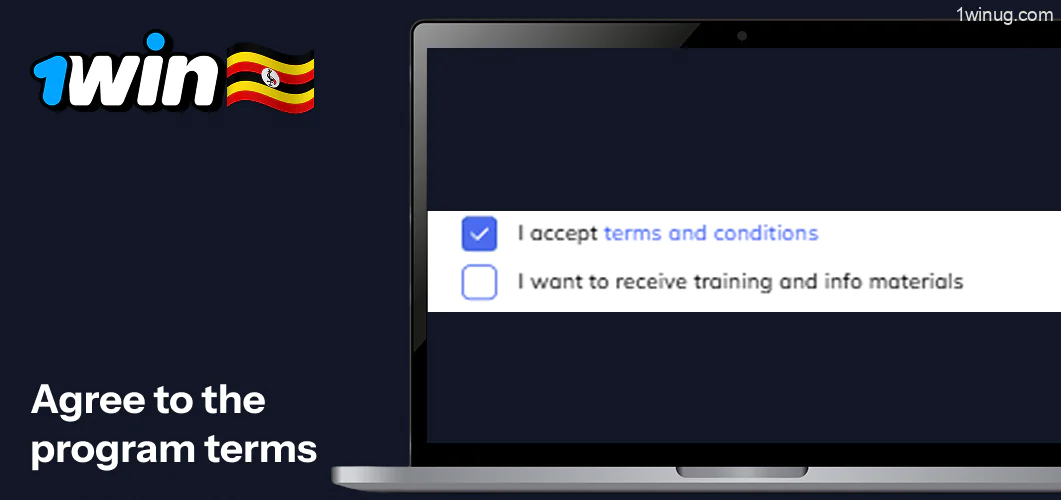 Agree to the program terms 1win