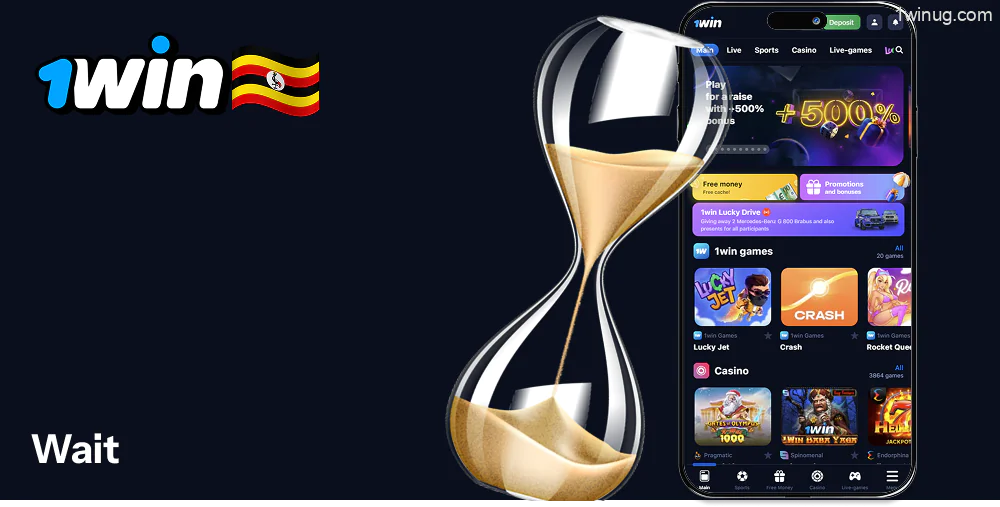 Wait for the installation 1win file