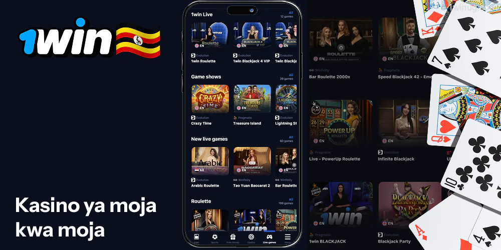 1win Kasino ya moja kwa moja