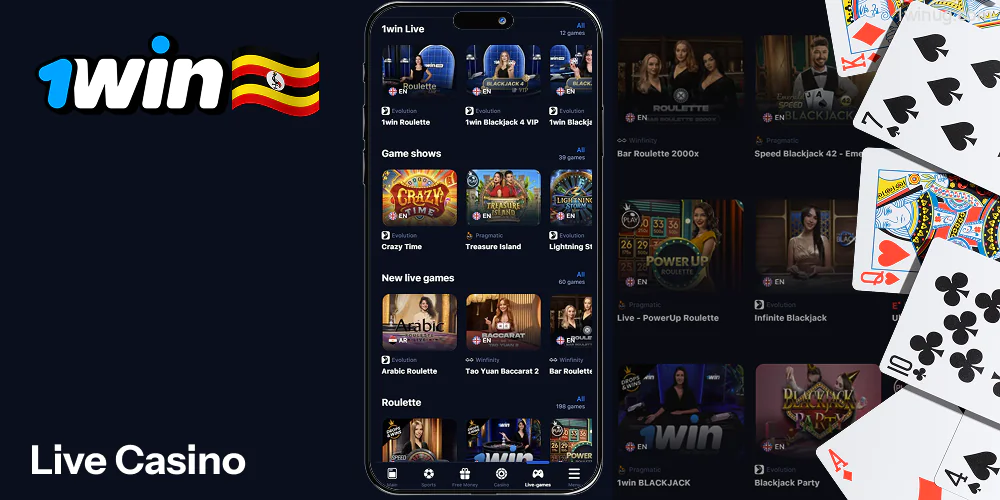 1win live casino games