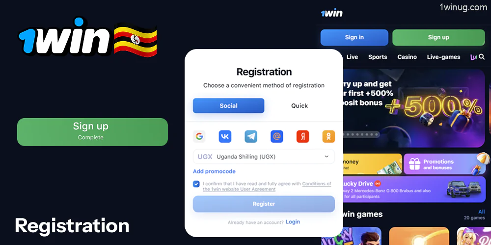 1win create an account