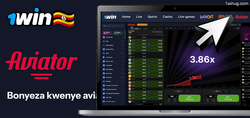 Bofya kwenye ishara nyekundu ya Aviator