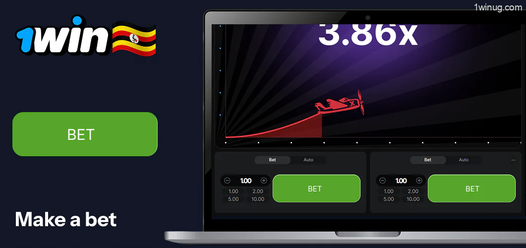 1win Aviator make a bet