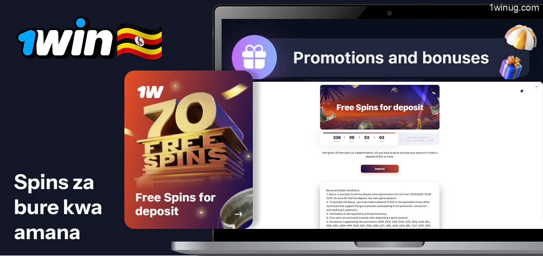 Freespin kwa Amana 1win