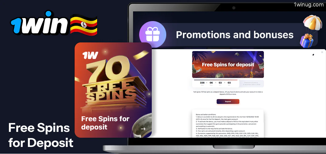 1win Free Spins for Deposit
