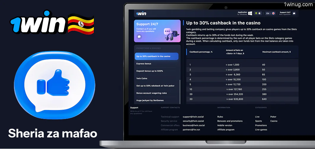 1win Sheria za Bonasi