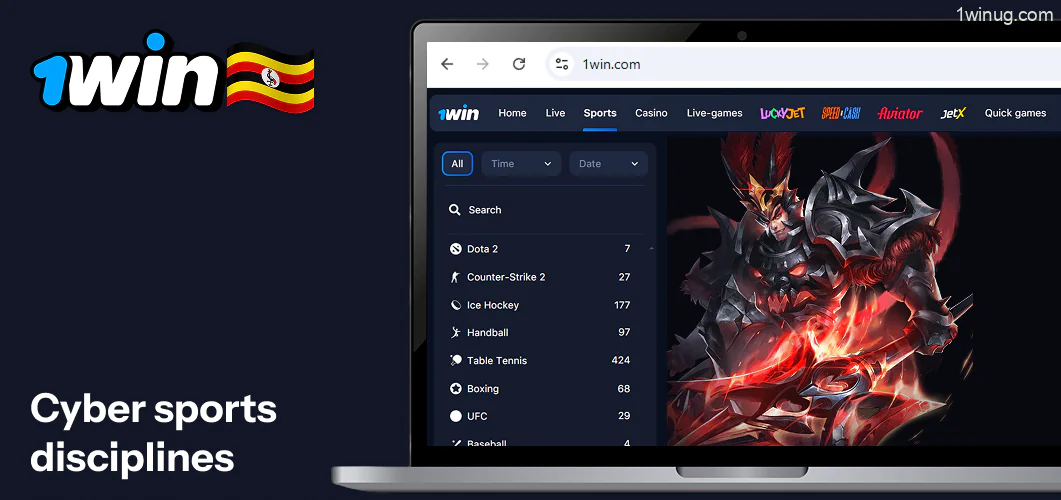 1win list of available sports