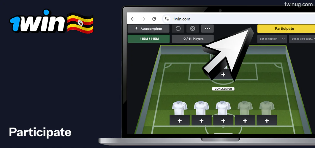 1win click on the yellow Participate area