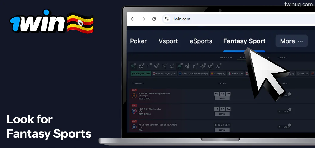 Select the type of 1win esport