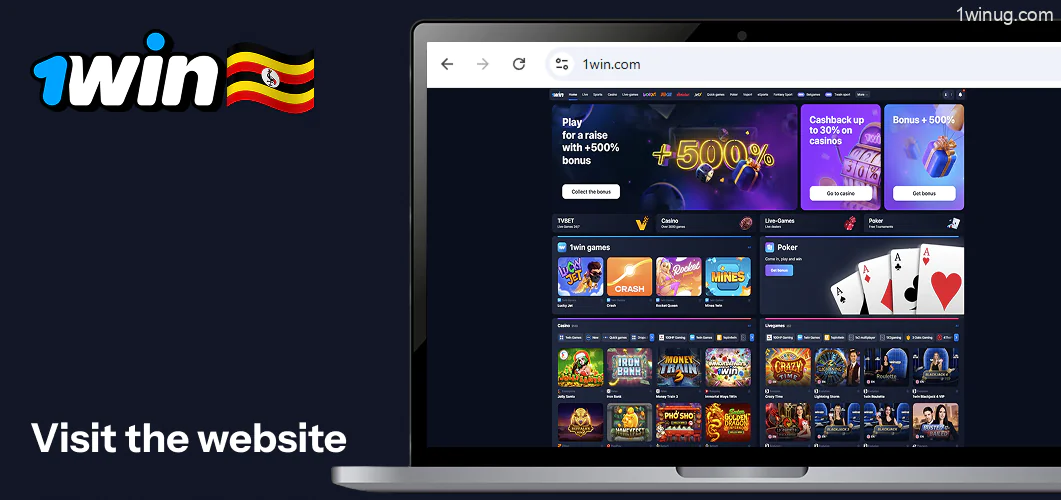 Visit the official 1win website