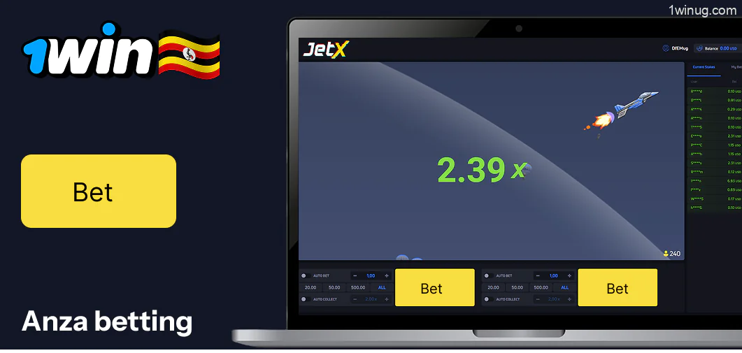 Anza kuweka kamari JetX 1win