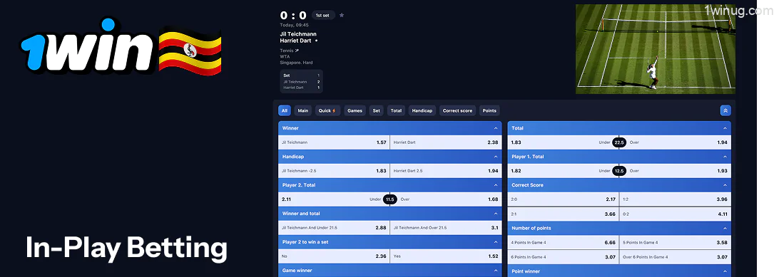 1win In-Play Betting