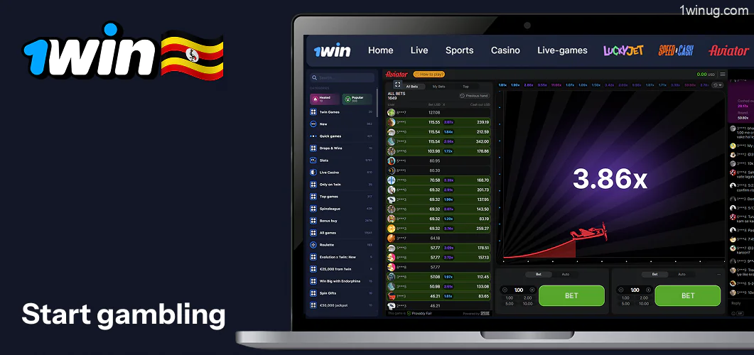 1win start gambling with real Ugandan shillings