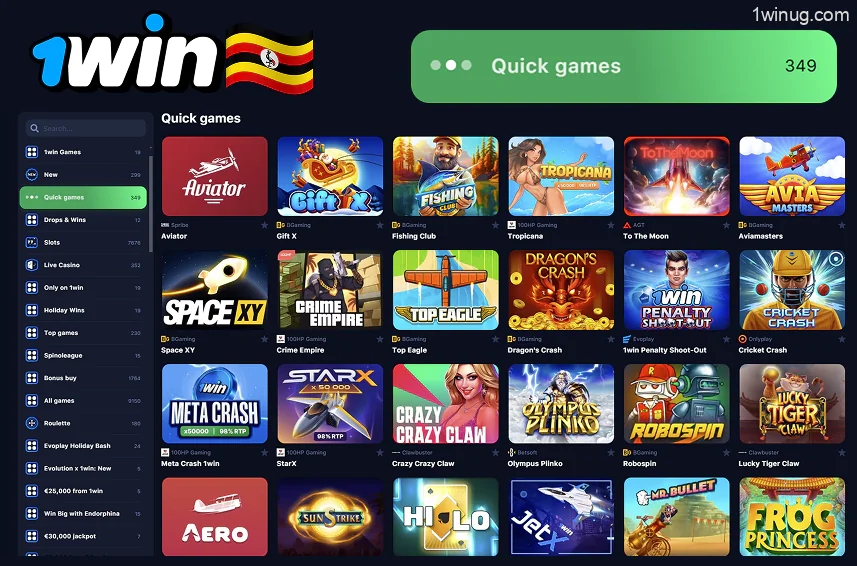 Michezo ya Papo hapo 1win