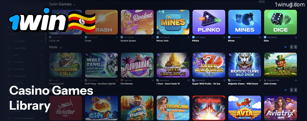 1win online casino game library