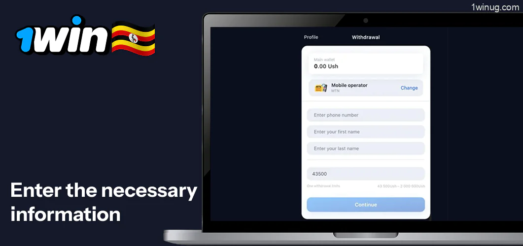 1win enter all the necessary information