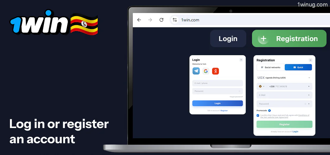 Log in 1win or register an account