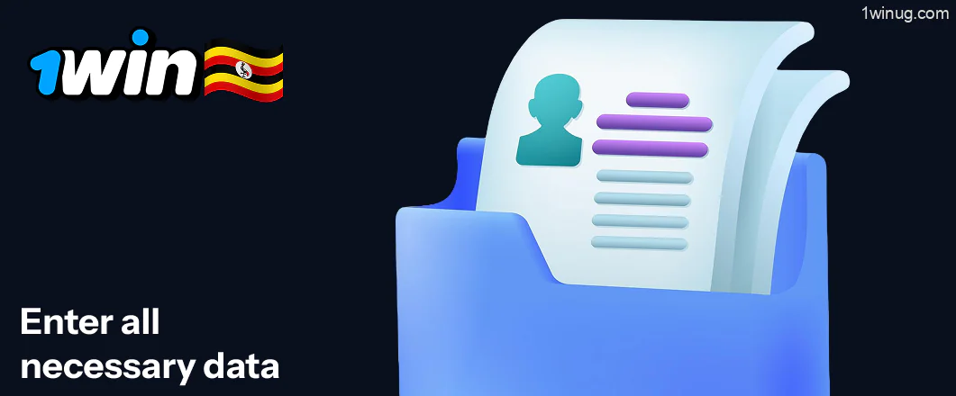 Enter all necessary data 1win