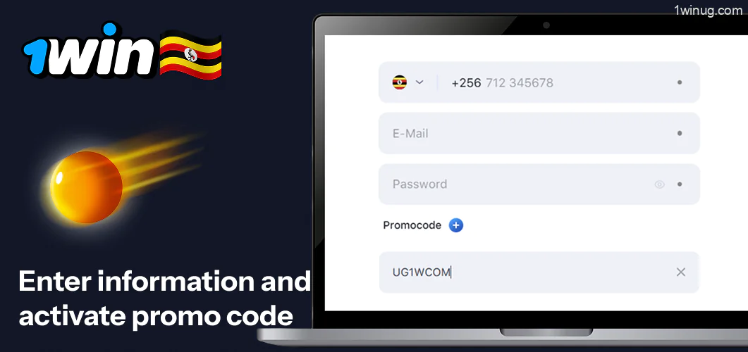 Enter all the necessary information 1win