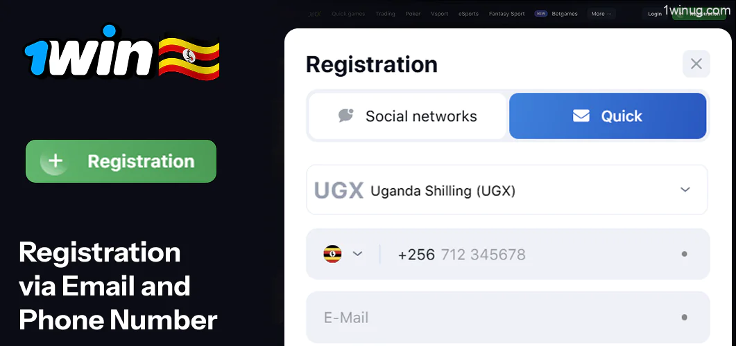 1win Registration via mail and Phone Number